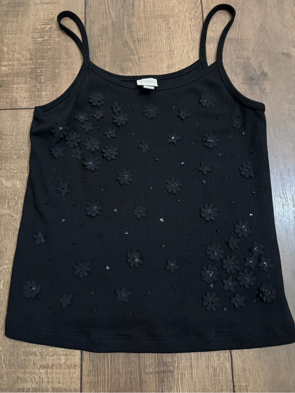 A New Day Embellished Ribbed Tank